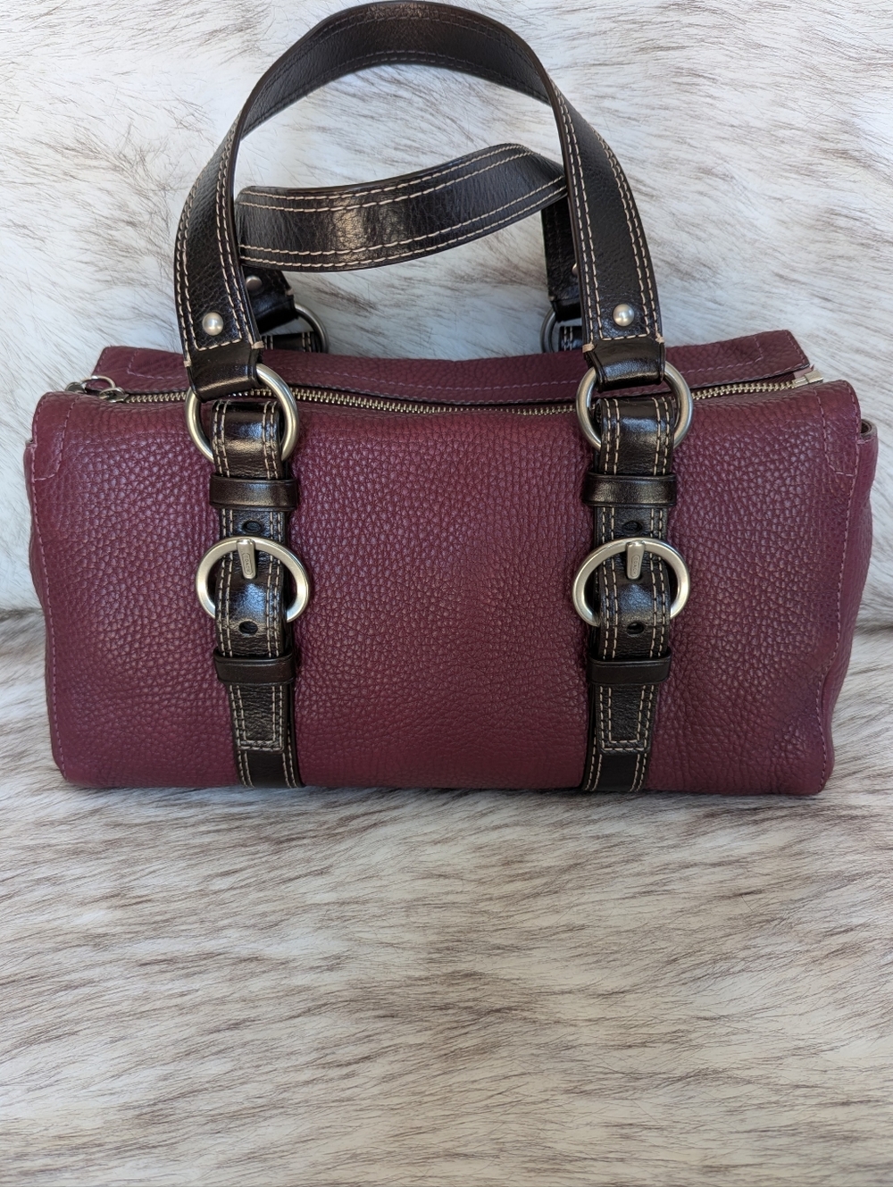 Y2K Coach Chelsea Pebble Leather Satchel F10887 - Picture 4 of 14